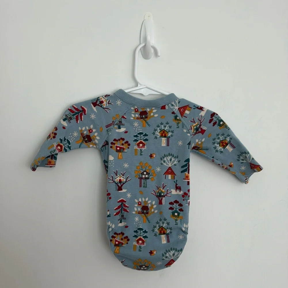 Hanna Andersson Baby Kids One Pieces Purple Blue 100% Organic Cotton 2 Piece